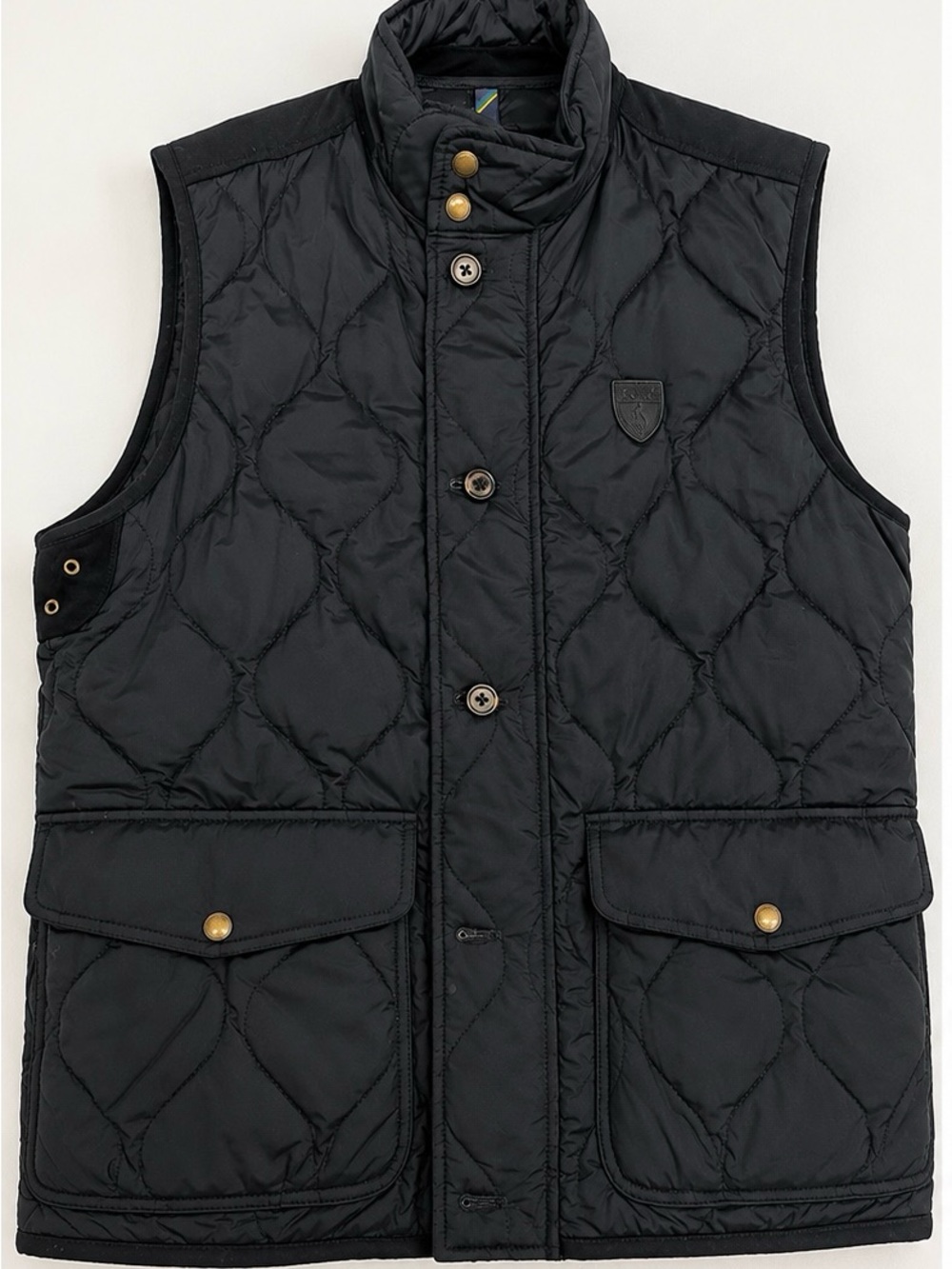 Polo by Ralph Lauren Black Quilted Vest with Snap Pockets